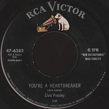 The King Elvis Presley, Single, RCA 47-6382, 1956, Milkcow Blues Boogie / You're a Heartbreaker