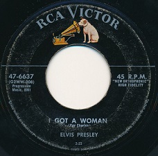 The King Elvis Presley, single, RCA 47-6637, 1956, I Got A Woman / I'm Counting On You