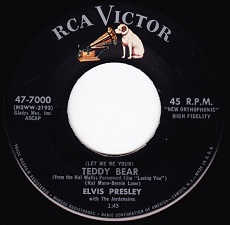 The King Elvis Presley, single, RCA 47-7000, 1957, (Let Me Be Your) Teddy Bear / Loving You