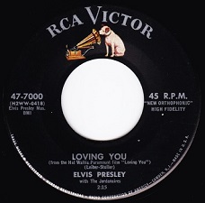 The King Elvis Presley, single, RCA 47-7000, 1957, (Let Me Be Your) Teddy Bear / Loving You