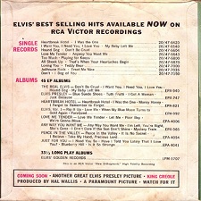 The King Elvis Presley, single, RCA 47-7240, 1958, Wear My Ring Around Your Neck / Doncha' Think It's Time