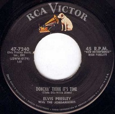 The King Elvis Presley, single, RCA 47-7240, 1958, Wear My Ring Around Your Neck / Doncha' Think It's Time