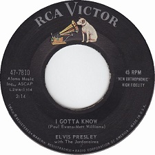 The King Elvis Presley, single, RCA 47-7810, 1960, Are You Lonesome Tonight? / I Gotta Know