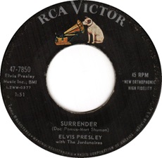 The King Elvis Presley, single, RCA 47-7850, February 7, 1961, Surrender / Lonely Man