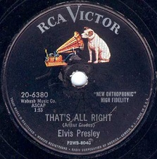 The King Elvis Presley, Sun Cover, Single, That's All Right / Blue Moon Of Kentucky, rca206380, 1956