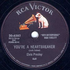 The King Elvis Presley, Single, RCA 20-6382, 1956, Milkcow Blues Boogie / You're a Heartbreaker