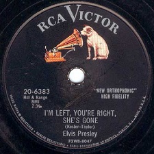The King Elvis Presley, Single, RCA 20-6383, 1956, Baby Let's Play House / I'm Left, You're Right, She's Gone