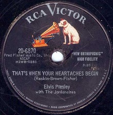 The King Elvis Presley, single78, RCA 20-6870, 1957, All Shook Up / That's When Your Heartaches Begin