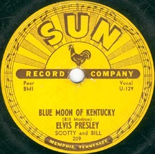 The King Elvis Presley, Sun Cover, Single, That's All Right / Blue Moon Of Kentucky, SUN209, 1954