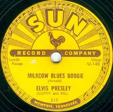 The King Elvis Presley, Single, SUN 215, 1954, Milkcow Blues Boogie / You're a Heartbreaker
