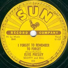 The King Elvis Presley, Single, SUN 223, 1955, Mystery Train / I Forgot To Remember To Forget